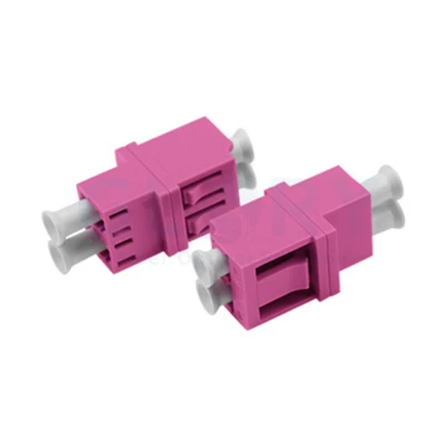 LC OM4 DX Uchel-Adapter Fiber Optic Isel